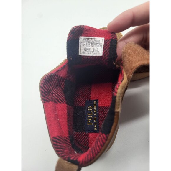 Polo Ralph Lauren Toddler Boys SZ 7 Camdyn Brown Suede High-Top EZ Sneakers - Picture 11 of 11